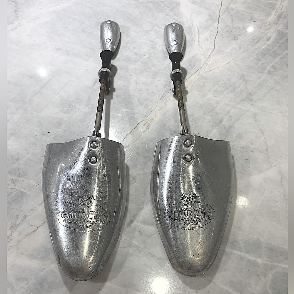 Vintage Church’s silver metal shoe forms size 12